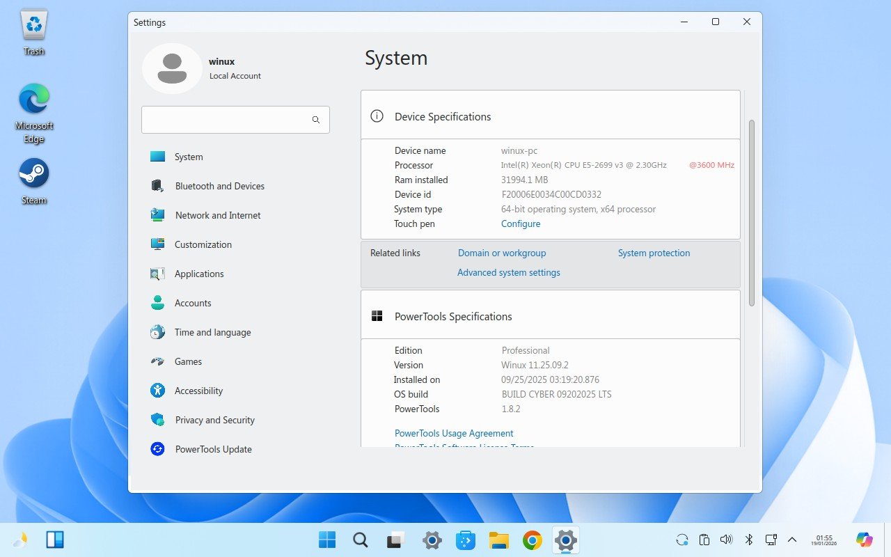 PowerTools Control Panel